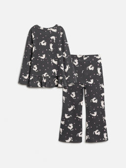 ACOOLA / Комплект детский для девочек ((1)джемпер и (2)брюки) Talita графитовый  фото 2