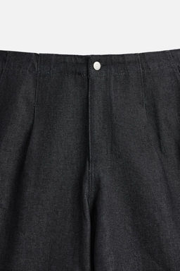 PLEATED WIDE-LEG JORTS - Zara фото 7