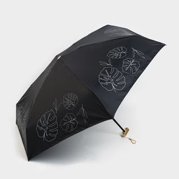 Зонт женский механический «Тропические листья», 6 спиц, складывается в размер телефона