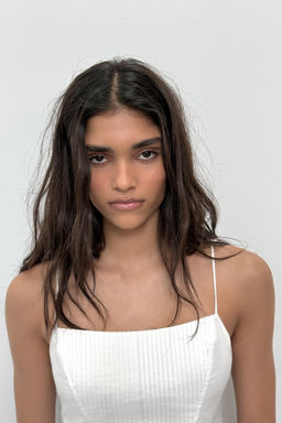 TOP CROP CORSETERO POPEL?N / Blanco - Zara фото 2