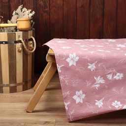 Простыня вафельная для бани «Этель. Лилия», 150×180 см, хлопок 100%, розовое
