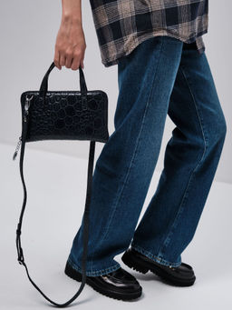 Сумка кожаная Azaro 30850 синий камень