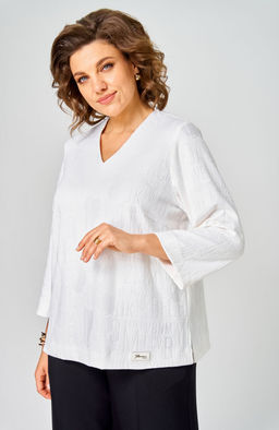 Блуза БелЭльСтиль 880 белый принт фото 4