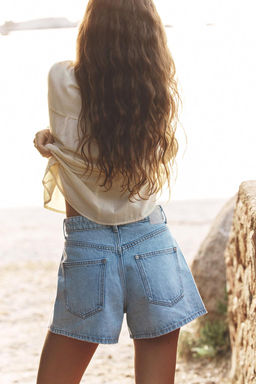 Z1975 MOM FIT MID-WAIST SHORTS - Zara фото 9