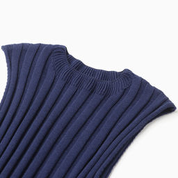 Платье женское миди вязаное MINAKU: Knitwear collection, синее, размер 44
