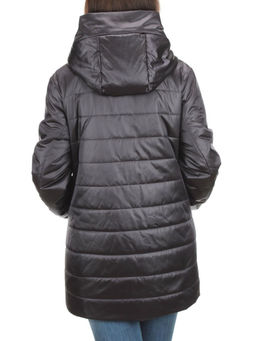 BM-1058 DK. GRAY Куртка демисезонная женская АЛИСА (100 гр. синтепон) - Фабричный китай фото 5