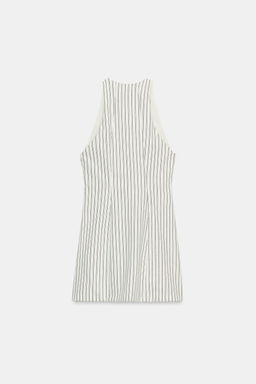 VESTIDO MINI RAYAS BOTONES / Crudo / Marino - Zara фото 5