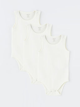 Bisiklet Yaka Kolsuz Erkek Bebek ??t??tl? Body 3l?