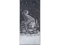 Полотенце махровое 6с102.411ж1 Рождественской ночью (графит5) 67х150см