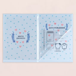 Папка под свидетельство о рождении Утёнок голубой бант, А5 - Дарим Красиво фото 3