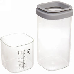 Банка для продуктов стеклянная 700мл "Olala" с мерный стаканом