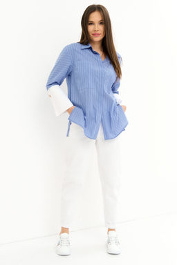 Рубашка Magia mody 2256 голубой в полоску