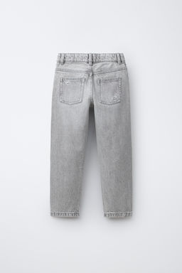 JEANS STRAIGHT ROTOS / Gris claro - Zara фото 2