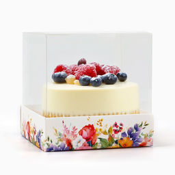 Цена за 5 шт. Коробка для кондитерских изделий «Цветочная поляна», 10 х 10 х 10 см