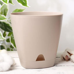 Горшок для цветов с прикорневым поливом Amsterdam, 2.5 л, цвет молочный шоколад