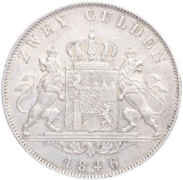 2 гульдена 1846 года Бавария