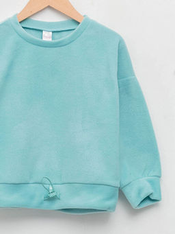 Bisiklet Yaka Basic Uzun Kollu Polar K?z ?ocuk Pijama Tak?m? - Waikiki фото 3