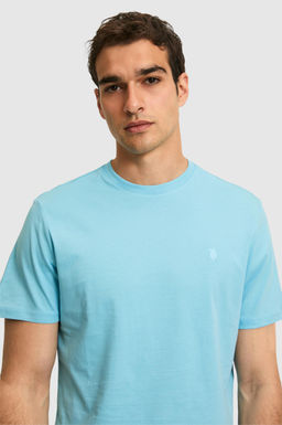 Erkek Regular Fit Bisiklet Yaka Aqua Basic Ti__rt