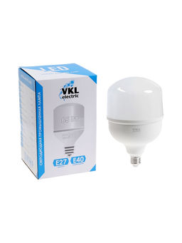 Лампа светодиодная VKL electric, бочка, 65 Вт, E27, переходник Е40, 6175 Лм, 6500K, IP20, 138×224мм,