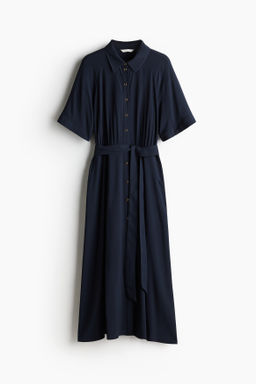 Vestido camisero con cintur?n de anudar