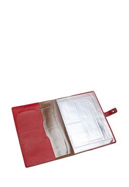 Органайзер для документов с принтом Eshemoda Ретро париж, Формат В5 , натуральная кожа, цвет красный