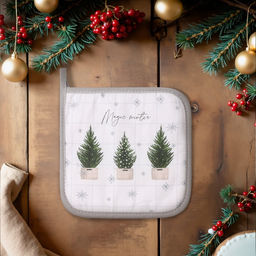 Цена за 2 шт. Прихватка Happy New Year, 19×19 см, саржа, МИКС
