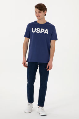 Erkek Regular Fit Bisiklet Yaka A__k Lacivert Basic Ti__rt Sepette S_rpriz _ndirim - U.s. polo assn фото 4
