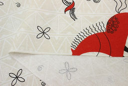 Рогожка Мезенская роспись - кони, ш.1.5м, хлопок-100%, 165гр/м.кв - Купава фото 6