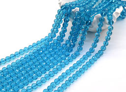 Бусины из циркона шарик гр.10мм цв.лазурный, 39см, 42 бусин Радуга камня