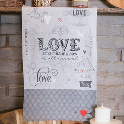 Полотенце кухонное «Этель» Love 40×67 см, 100% хлопок, саржа 190 г/м²