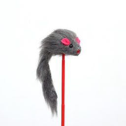 Дразнилка из искусственного меха Пушистик, серая - Пижон фото 3