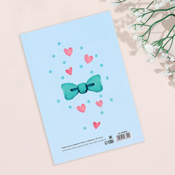 Папка под свидетельство о рождении Утёнок голубой бант, А5 - Дарим Красиво фото 2