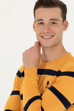 U. S. Polo Assn Мужской горчичный свитер - U.s. polo assn фото 2