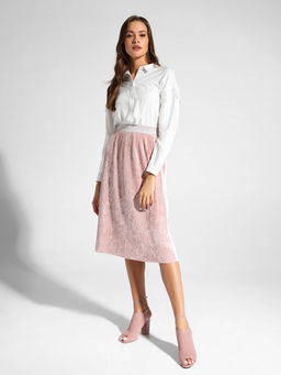 CONTE Однотонная рубашка из вискозы LBL 1036 off-white - Conte elegant фото 2