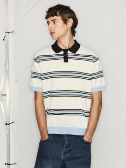 Джемпер поло в полоску / Zarina  фото 3