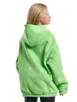 Худи one size с начесом удлиненное с капюшоном спортивное UD 8015 салатовый