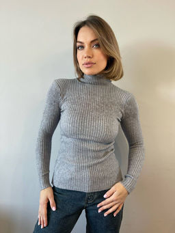 K12158 Джемпер (вязаный трикотаж) СЕРЫЙ