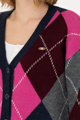 Женский темно-синий трикотажный кардиган с v-образным вырезом Неожиданная скидка в корзине - U.s. polo assn фото 7