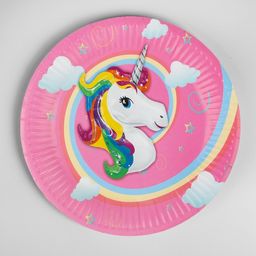 Тарелка бумажная Единорог, 18 см, набор 6 шт. - Страна карнавалия фото 9