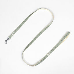 Комплект с мягкой шлейкой Веточки, размер L, поводок 120 х 1,5 см, ОГ 42-76 см, серый - Пижон фото 9