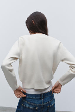 KNIT CARDIGAN WITH GOLDEN BUTTONS - Zara фото 4