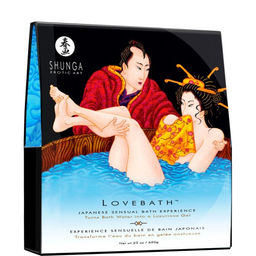 Порошок для принятия ванны Shunga серии LOVEBATH Океанское искушение, голубой, 650 гр