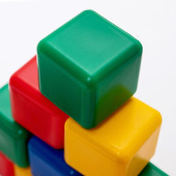 Кубики детские, пластиковые, цветные, 20 штук, 4×4 см