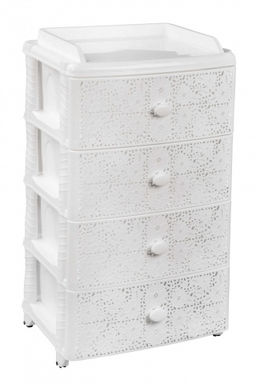 Комод широкий "Лаура" 4-х секционный белый М6791