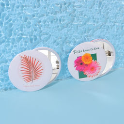 Цена за 4 шт. Зеркало карманное «Растения», d=7 см, МИКС