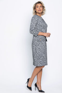 Платье Леди Мэри (черно-белое) П15047-19М