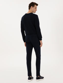 Lacivert Slim Fit Nerv_rl_ D_z Pa_a E_ofman Alt_