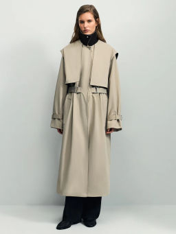 Плащ со съемным жилетом / Zarina фото 5