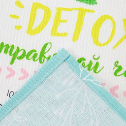 Набор кухонных полотенец Доляна Ароматный чай, 35х60см-4 шт, 100% хлопок, вафля 160 г/м2  фото 9