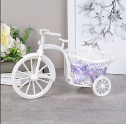 Корзина декоративная Велосипед 26х13х17 см ЛАВАНДОВЫЙ / B1059 /уп 200/ 138611